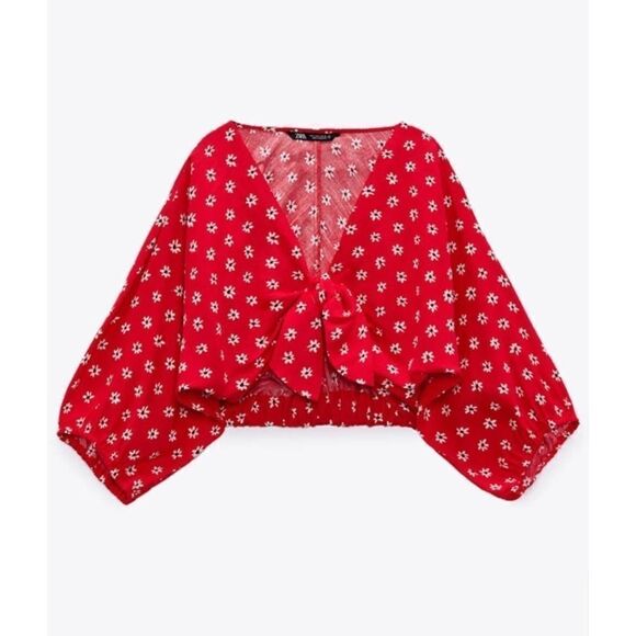 Linen Blend Red Set Zara Skort and Top new - Picture 8 of 15